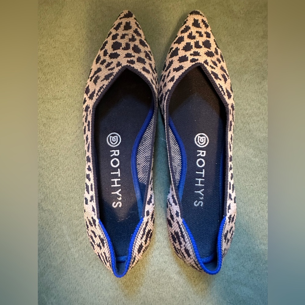 Rothy's The Point Leopard Print Flats
